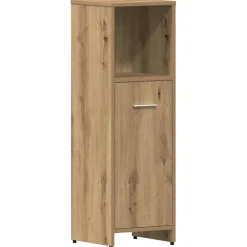 vidaXL Juego de muebles baño 4 piezas madera ingeniería Roble artisan Hot