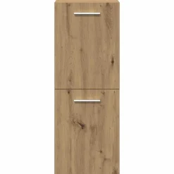 vidaXL Juego de muebles baño 5 piezas madera ingeniería Roble artisan New