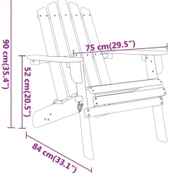 vidaXL Juego de muebles de jardín Adirondack 3 piezas madera acacia Marr&oacute;n Discount