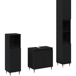 vidaXL Conjuntos De Muebles-Juego de muebles de baño 3 pcs 30 x 30 x 190 cm