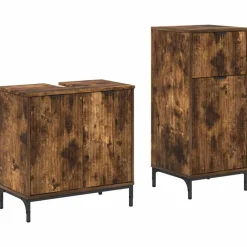 vidaXL Conjuntos De Muebles-Juego de muebles de baño con cajón 2 pcs