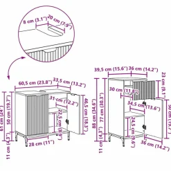 vidaXL Conjuntos De Muebles-Juego de muebles de baño con cajón 2 pcs