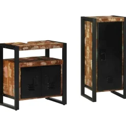 vidaXL Juego de muebles de baño 2 pcs Madera sólida recuperada New