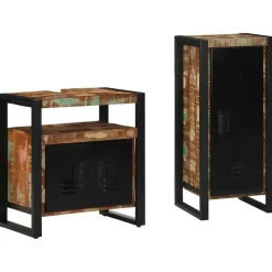 vidaXL Juego de muebles de baño 2 pcs Madera sólida recuperada New