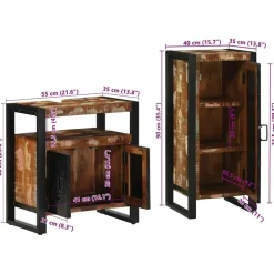 vidaXL Juego de muebles de baño 2 pcs Madera sólida recuperada New