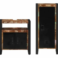 vidaXL Juego de muebles de baño 2 pcs Madera sólida recuperada New