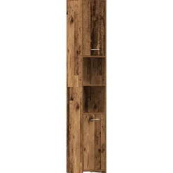 vidaXL Conjuntos De Muebles-Juego de muebles de baño 4 piezas madera ingeniería envejecida