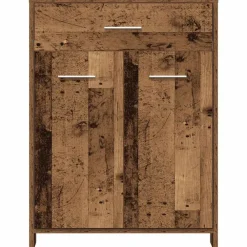 vidaXL Conjuntos De Muebles-Juego de muebles de baño 4 piezas madera ingeniería envejecida