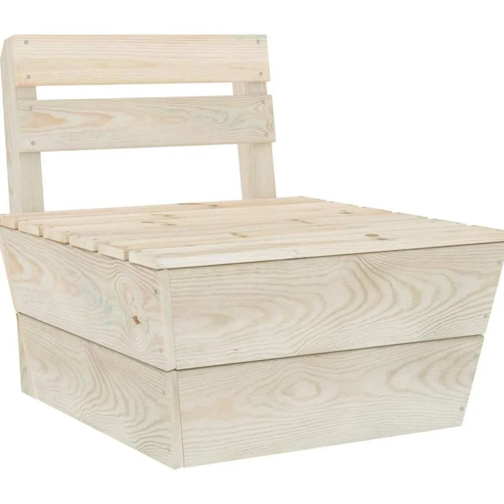 vidaXL Muebles De Jardín-Juego de muebles de jardín 2 piezas madera de abeto impregnada