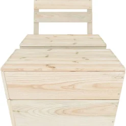 vidaXL Muebles De Jardín-Juego de muebles de jardín 2 piezas madera de abeto impregnada