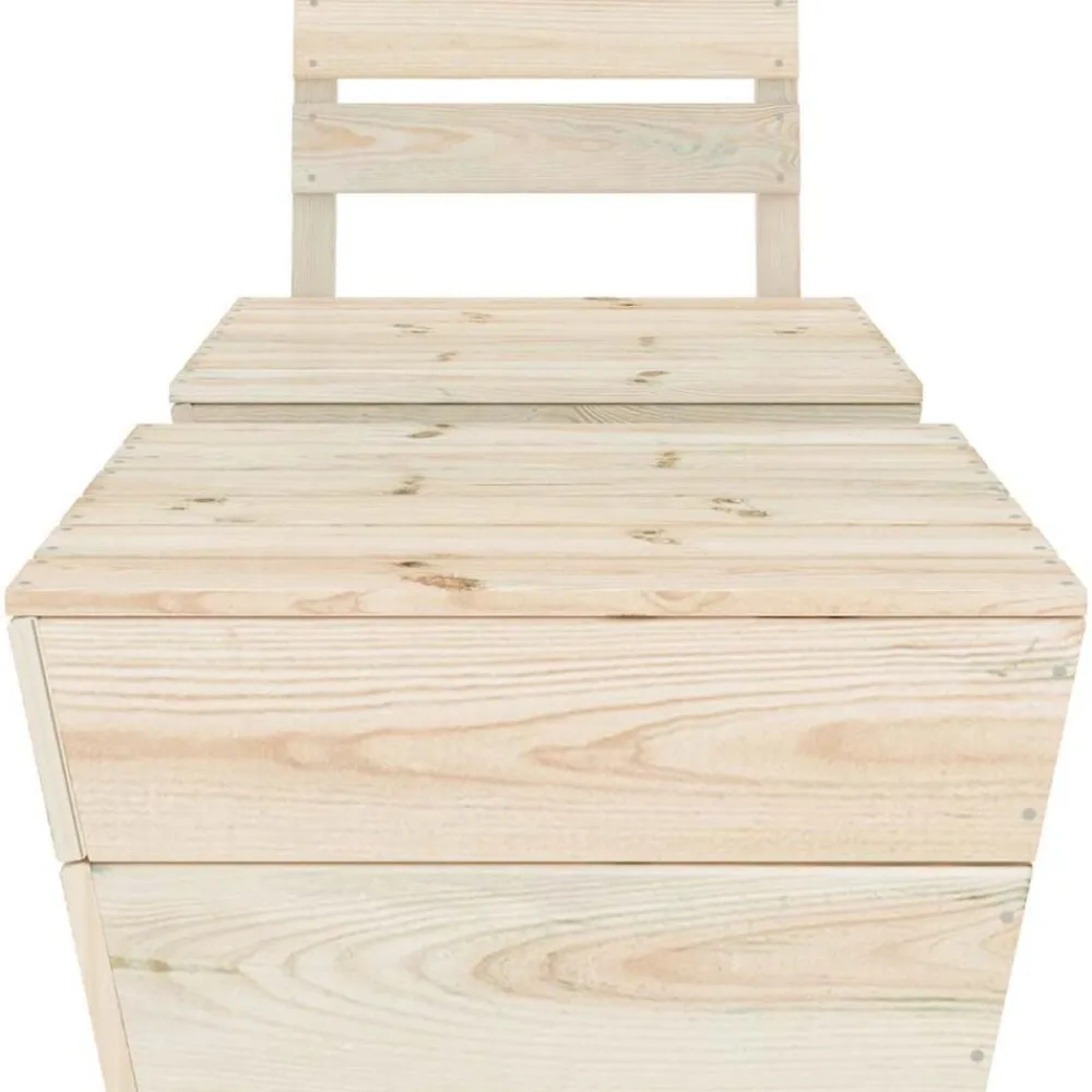 vidaXL Muebles De Jardín-Juego de muebles de jardín 2 piezas madera de abeto impregnada