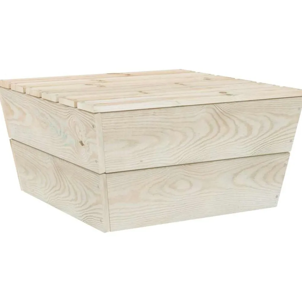 vidaXL Muebles De Jardín-Juego de muebles de jardín 2 piezas madera de abeto impregnada