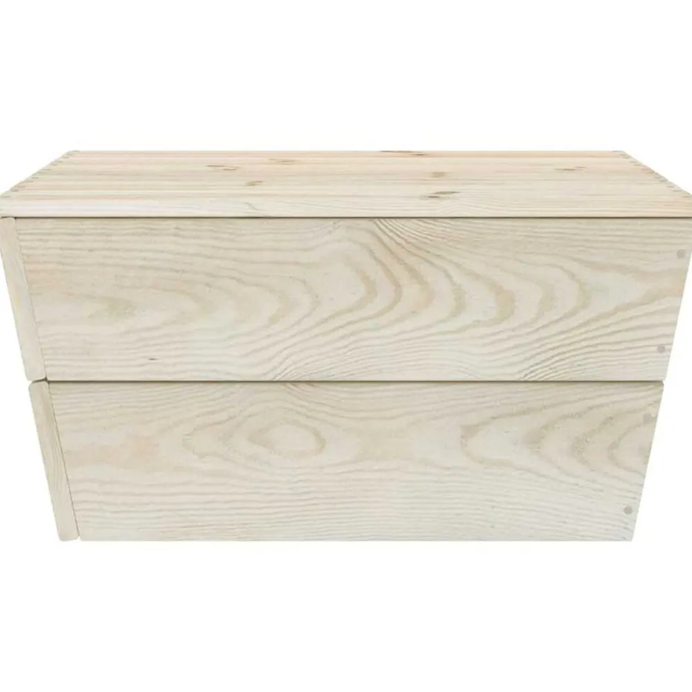 vidaXL Muebles De Jardín-Juego de muebles de jardín 2 piezas madera de abeto impregnada