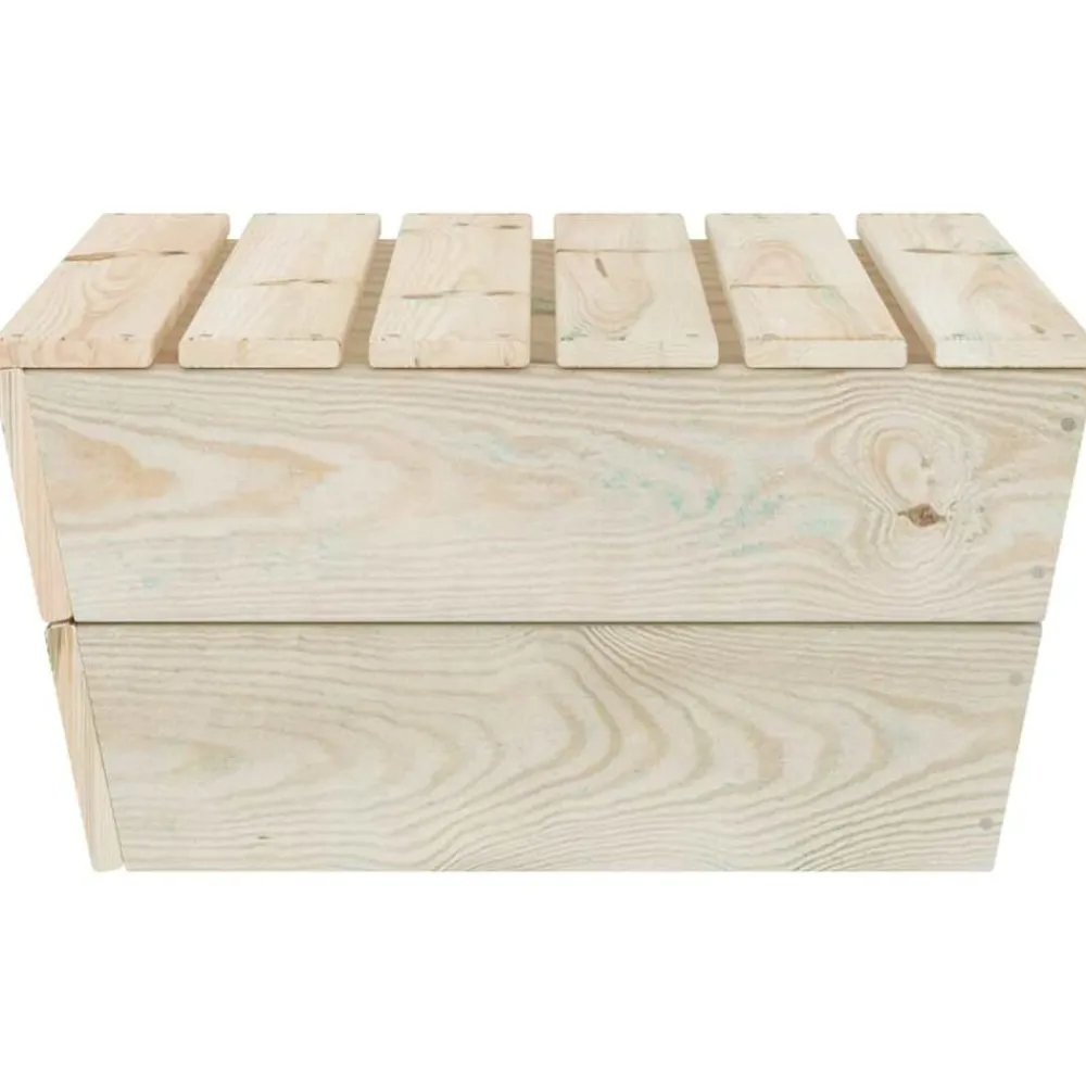 vidaXL Muebles De Jardín-Juego de muebles de jardín 2 piezas madera de abeto impregnada