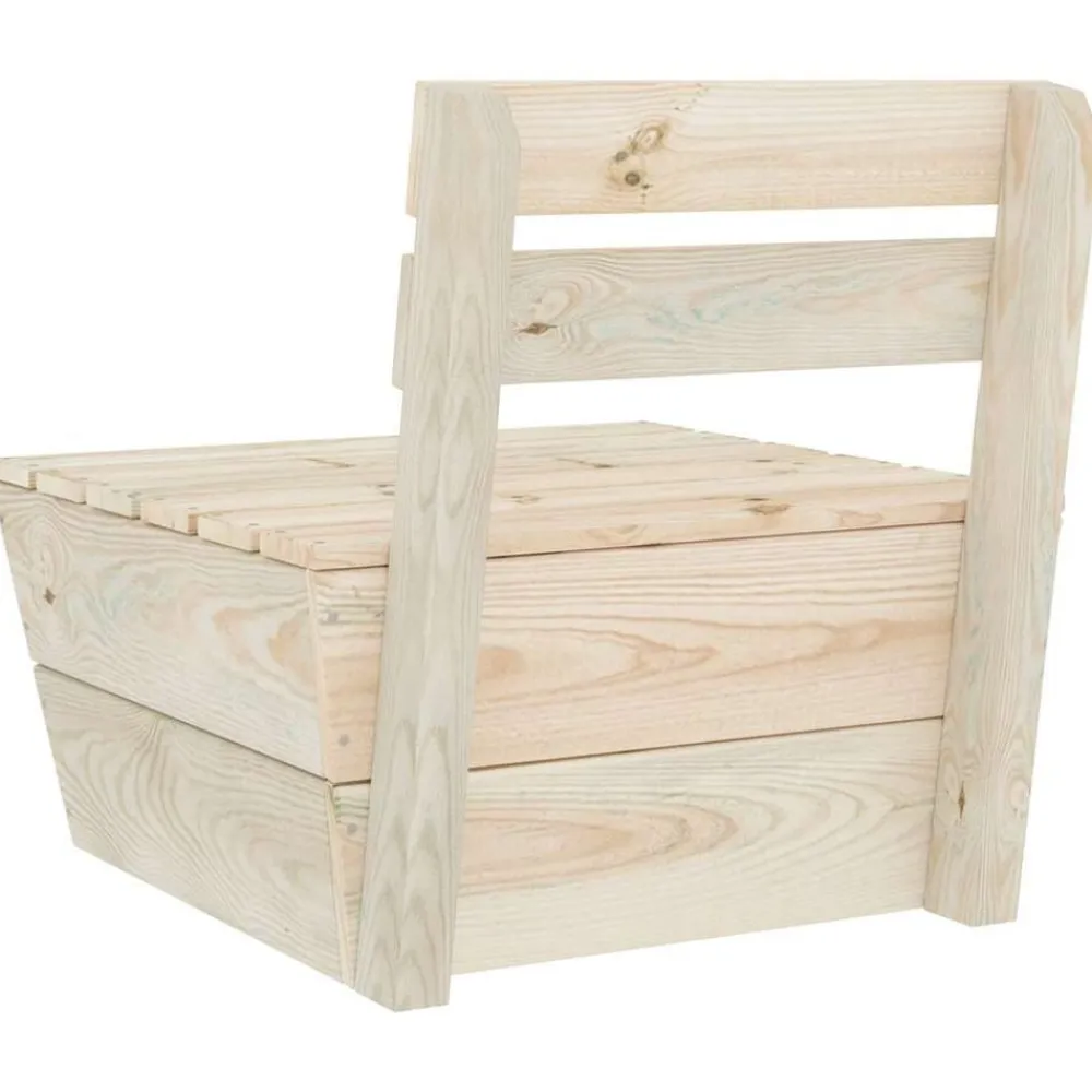 vidaXL Muebles De Jardín-Juego de muebles de jardín 2 piezas madera de abeto impregnada