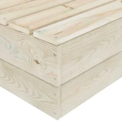 vidaXL Muebles De Jardín-Juego de muebles de jardín 2 piezas madera de abeto impregnada