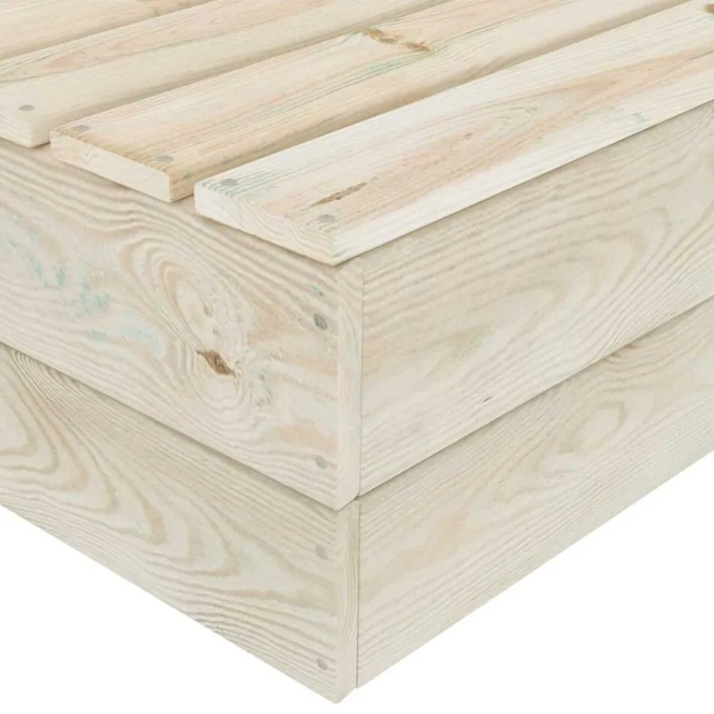 vidaXL Muebles De Jardín-Juego de muebles de jardín 2 piezas madera de abeto impregnada