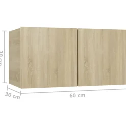 vidaXL Juego de muebles de salón 7 piezas Roble Sonoma Online