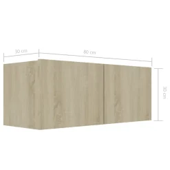 vidaXL Juego de muebles de salón 7 piezas Roble Sonoma Online