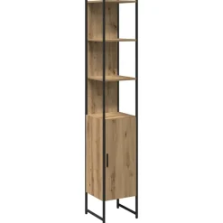 vidaXL Juego de muebles de baño con estante 3 pcs Roble artesanal Roble artisan Discount