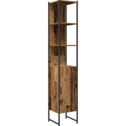 vidaXL Juego de muebles de baño 4 pcs Marrón 33 x 33 x 185.5 cm Madera vieja
