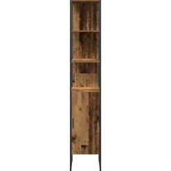 vidaXL Juego de muebles de baño 4 pcs Marrón 33 x 33 x 185.5 cm Madera vieja