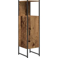 vidaXL Juego de muebles de baño 3 pcs Marrón Madera contrachapada Madera vieja