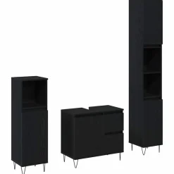 vidaXL Conjuntos De Muebles-Juego de muebles de baño 3 pcs 30 x 30 x 190 cm