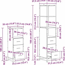 vidaXL Conjuntos De Muebles-Juego de muebles de baño 4 pcs Madera de ingeniería