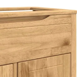 vidaXL Juego de muebles de baño con estante FLORO 2 pcs Marrón cera Marr&oacute;n cera Clearance