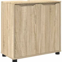 vidaXL Juego de muebles de baño con cajón con rueda 3 pcs Roble Sonoma Hot