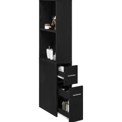 vidaXL Juego de muebles de baño 22 x 41 x 135 cm Roble negro Sale
