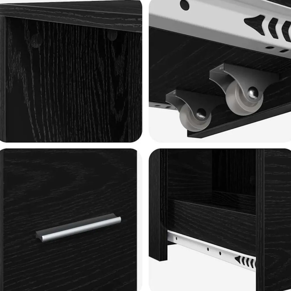 vidaXL Juego de muebles de baño 22 x 41 x 135 cm Roble negro Sale