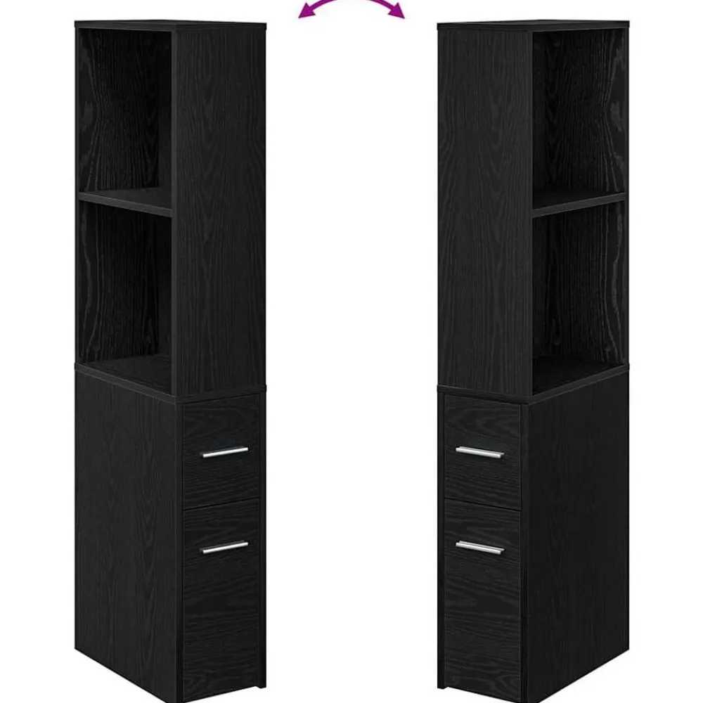 vidaXL Juego de muebles de baño 22 x 41 x 135 cm Roble negro Sale