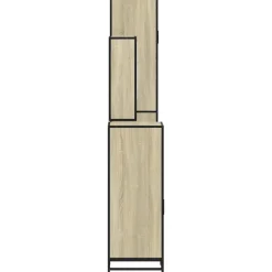 vidaXL Juego de muebles de baño 4 pzas contrachapada Roble Sonoma Clearance