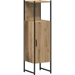 vidaXL Juego de muebles de baño con estante 4 pcs Roble artisan Clearance