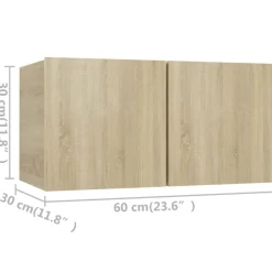 vidaXL Muebles Tv-Juego de muebles de salón 4 piezas