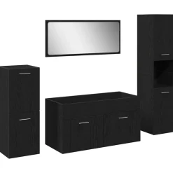 vidaXL Conjuntos De Muebles-Juego de muebles de baño 4 pcs Madera de ingeniería