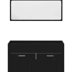 vidaXL Conjuntos De Muebles-Juego de muebles de baño 4 pcs Madera de ingeniería