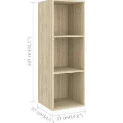 vidaXL Juego de muebles de salón 3 pzas madera ingeniería Roble Sonoma Online