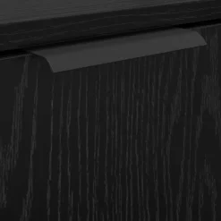 vidaXL Juego de muebles de baño 3 pcs Madera de ingeniería Roble negro Outlet