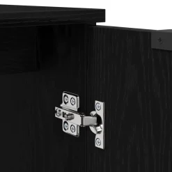 vidaXL Juego de muebles de baño 3 pcs Madera de ingeniería Roble negro Outlet