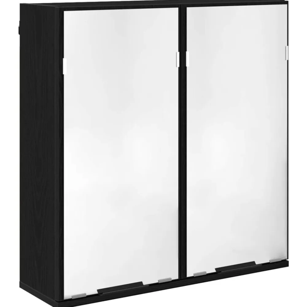 vidaXL Juego de muebles de baño 3 pcs Madera de ingeniería Roble negro Outlet
