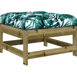 vidaXL Juego de muebles jardín 7 pzas y cojines madera pino impregnada Marr&oacute;n Outlet