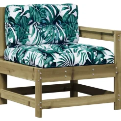 vidaXL Muebles De Jardín-Juego de muebles jardín 8 pzas y cojines madera pino impregnada