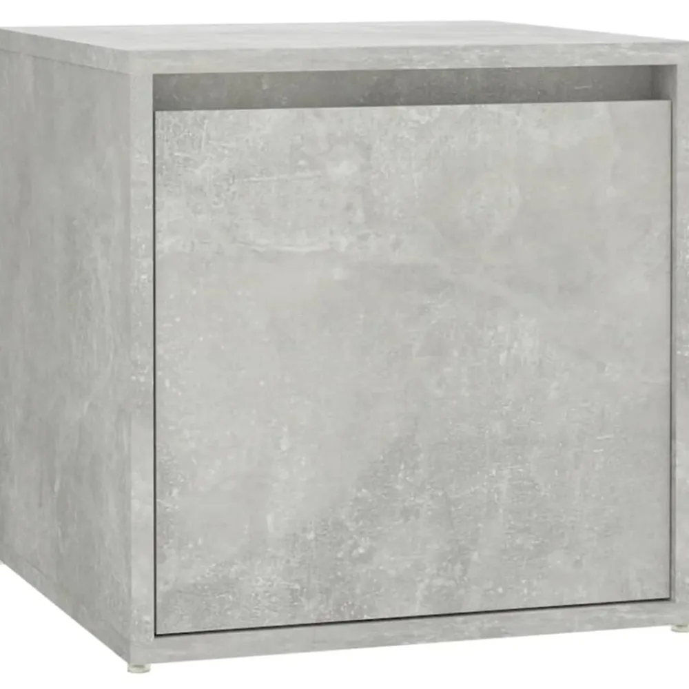 vidaXL Juego de muebles recibidor madera contrachapada gris hormigón Gris hormigón Clearance