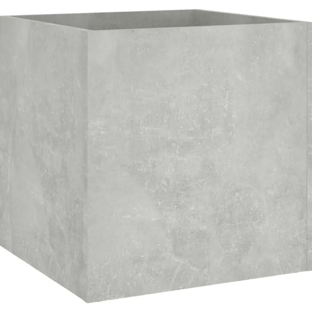 vidaXL Juego de muebles recibidor madera contrachapada gris hormigón Gris hormigón Clearance