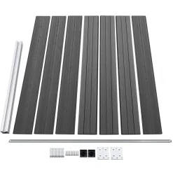 vidaXL Juego de paneles de valla WPC 526x146 cm Negro Online