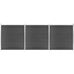 vidaXL Vallas De Jardín-Juego de paneles de valla WPC 526x186 cm