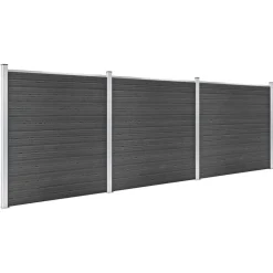 vidaXL Vallas De Jardín-Juego de paneles de valla WPC 526x186 cm